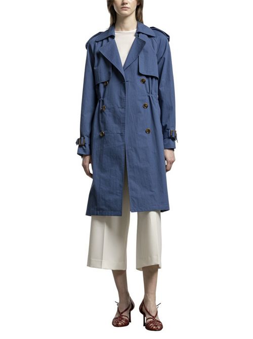 trench donna in cotone tecnico azzurro V Lab | 6116-LADIN023